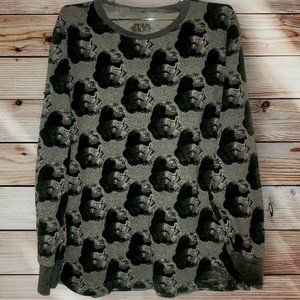 STAR WARS - Stormtroopers- MEDIUM - Gray Long Sleeve Graphic Logo Shirt